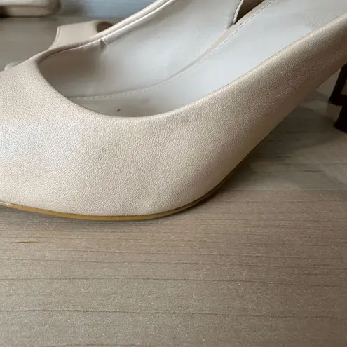 Cole Haan COLE HANN Maya Sling Back‎ Nude Leather Pump