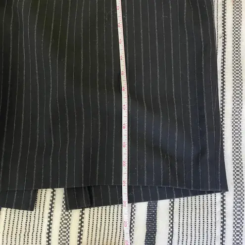 Michael Kors Pinstripe Pencil Skirt Size 10 Black Career Business Corporate Chic