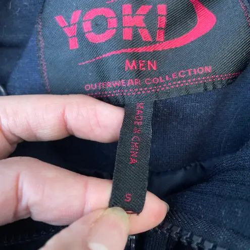 Yoki New York Navy Blue Quilted Hoodie Vest Jacket