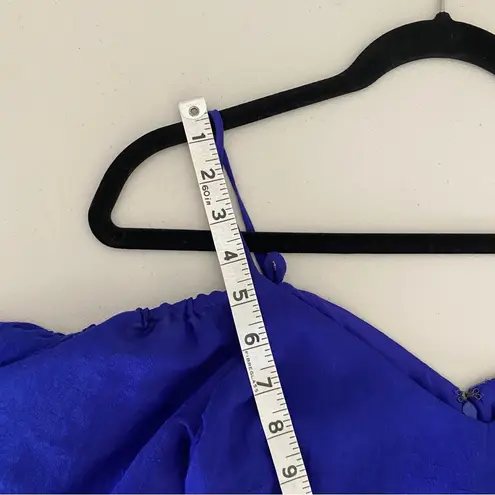 Moulinette Soeurs Anthropologie Blue Cold Shoulder Puff Sleeve Carina Dress XS