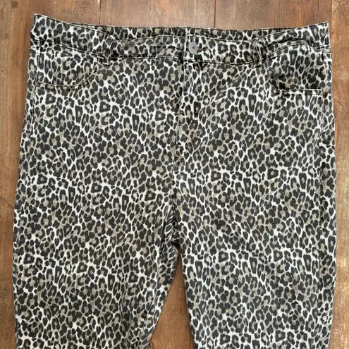 American Eagle  Leopard Print High Rise Jeggings Next Level Stretch Skinny Sz 22