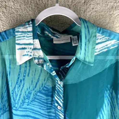 Susan Graver Womens Tops Size 8 Printed Chiffon Tunic