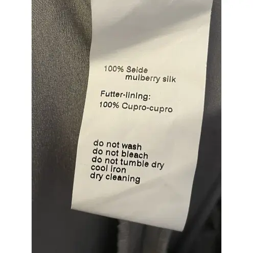 Akris 100% Mulberry Silk Gray Dress Trouser Pants Women Size 4 Straight Leg