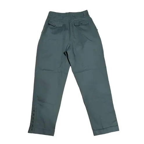 New Vintage 90s TOGETHER Army Green High Waist Cuffed Folk Assembly Pant size 14 Green