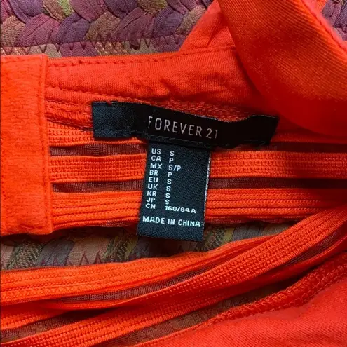 Forever 21 BRIGHT ORANGE BRA TOP
