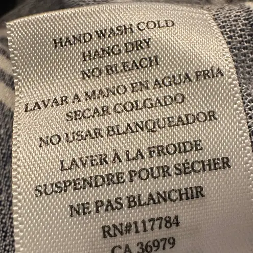 Rails Lily Athens Stripe Tie Front Shirt Women's Medium Blue White Casual Boho