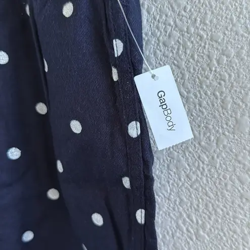 NWT GAP Body Lounge Shorts Pajamas Cozy Black Polka Dot Medium White