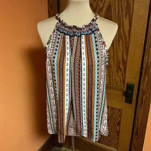 Liverpool Earthy Stripes Halter Style Top