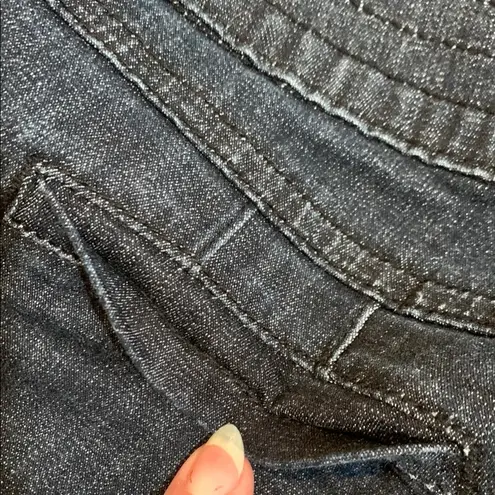 I & M Jeans I&M Dark Wash Straight Leg Stretch Jeans with Rhinestone Accents Size 7