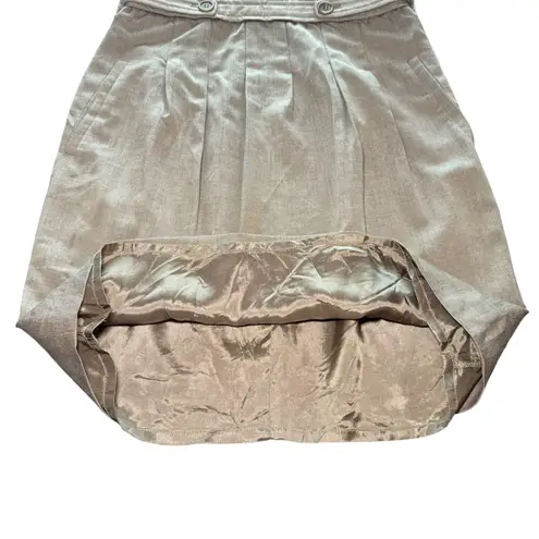 BCBGMAXAZRIA  Skirt Women's Beige Pleated Career Casual Knee Length Size 4
