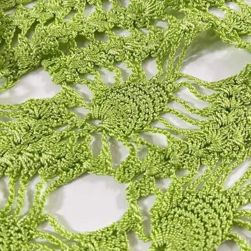 SER.O.YA Allison Crochet Cardigan in Lime Green Size M