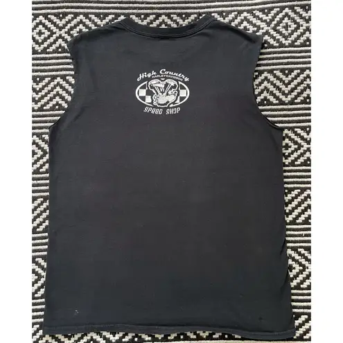 High Country Vintage Bike & Car Show Cut Off Tank Top Black Size M