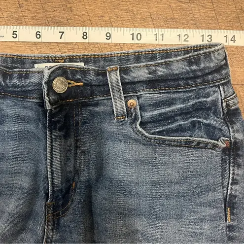 Denizen from Levi's Denizen Denim Shorts Womens Size 6 High Rise Raw Hem Medium Wash Distressed Edgy