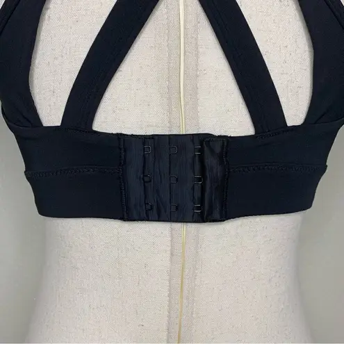 Yvette Power Cross Back Padded Running Sports Bra Black Size M