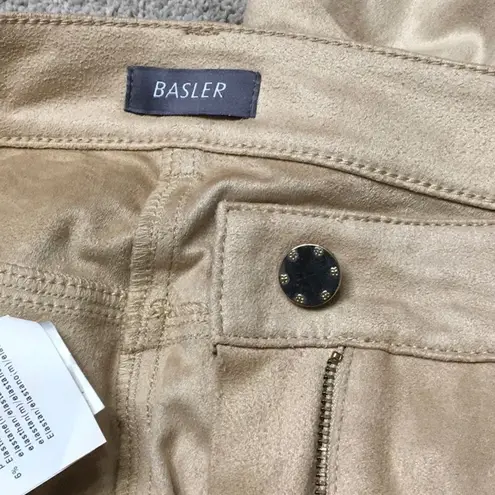 BASLER tan faux suede pants/jean. NWT Tan Size 6