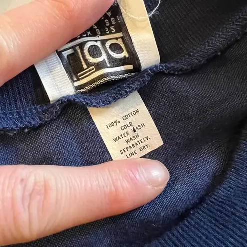 Vintage Lida 1989 AZ USA Blue Cotton Embellished Concho Top Size Medium - Image 8