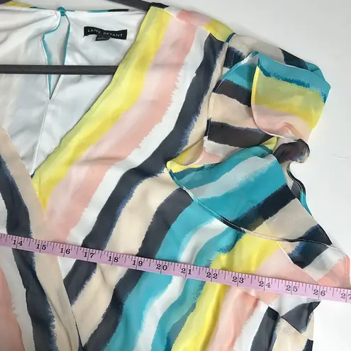 Lane Bryant  Colorful Stripe Midi Dress Size 24