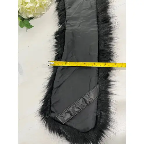 Black Faux Fur Scarf Collar Neck Warmer Wrap Stole Fashion Accessory