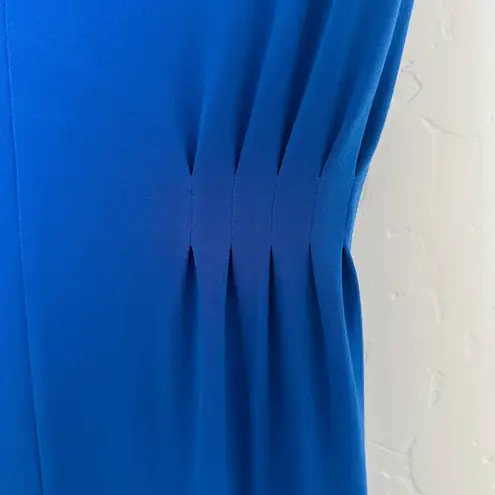 Catherine Malandrino Sleeveless V-Neck Midi Dress Blue Size Medium