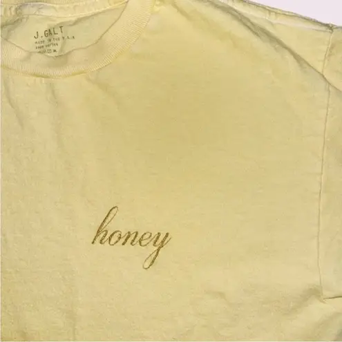 Brandy Melville  J Galt Yellow Honey TShirt Crop Top