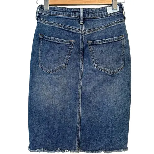 Dear John  Oakland Classic High Waisted Double Side Slit Denim Mini Skirt Size 25