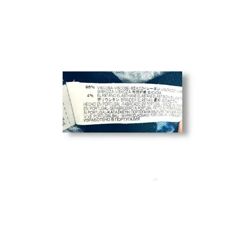 ZARA  Trafaluc Blue Leopard Animal Print Cardigan Button Up Y2K Retro Boho Top - Image 3