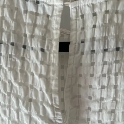 English Factory White Smocked Tie Front Blouse