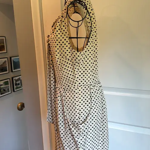 Darling London polkadot sleeveless necktie dress Black Size M