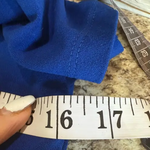 Ellen Tracy Blue Ruched Sheath Cocktail Dress