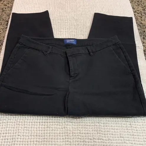 Old Navy Women's  Harper Black Twill Ankle Cropped Pants Size 12 GUC #7958