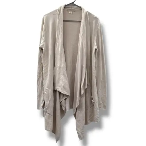 Barefoot Dreams CozyChic Ultra Lite High Low Waterfall Open Cardigan Sz L/XL