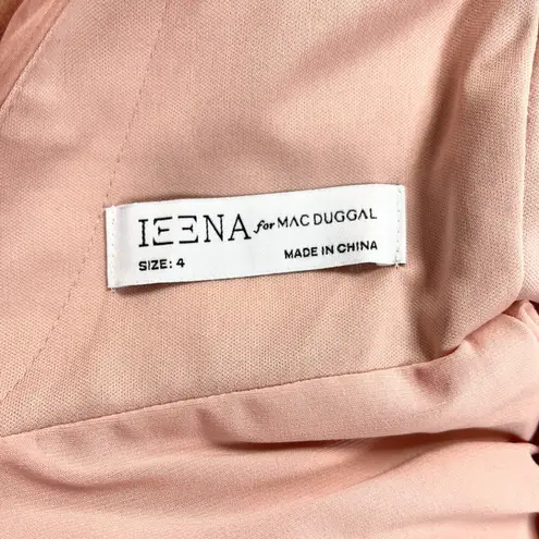 Mac Duggal Ienna For Tiered Gown Womens 4 Ruffled High Low Bodysuit Fairy Rose