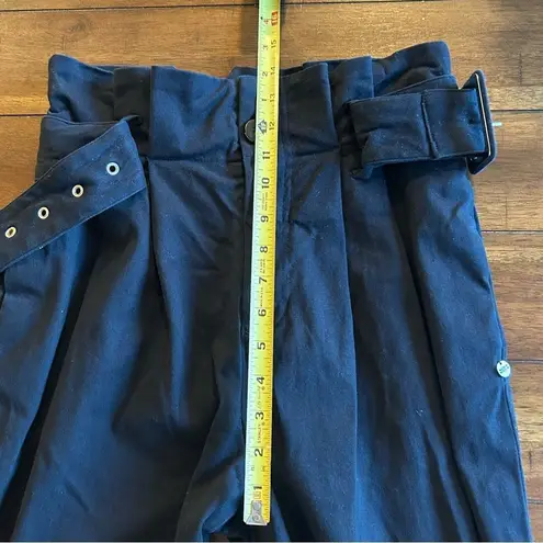 Scotch & Soda Navy Blue High Rise Peached Cotton Paper Bag Pants Size XS 140.00 - Image 10