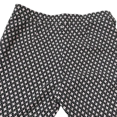 J. Jill Women's Black Pink Daisy Geo Print Crop Pants