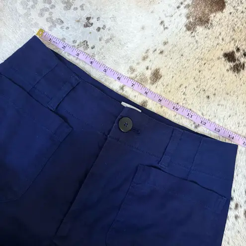 Maeve  The Colette Navy Linen Blend Wide Leg Pants Size 27