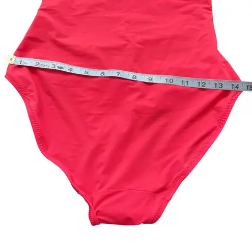 Popilush Ruched One Piece Swimsuit Tummy Control Padded Hot Pink M Size M