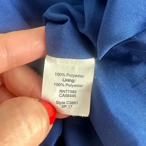 J.Crew Factory maxi halter/racerback dress side slit navy blue size 6 preloved White