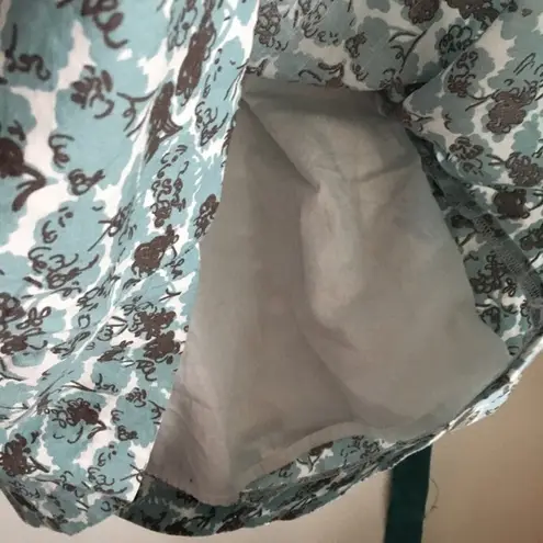 BODEN Boho Printed Duck Egg Blue Summer Dress Sz 16