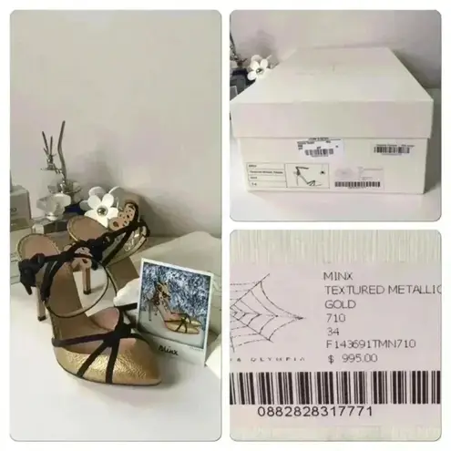 Charlotte Olympia Minx Textured Metallic Nappa