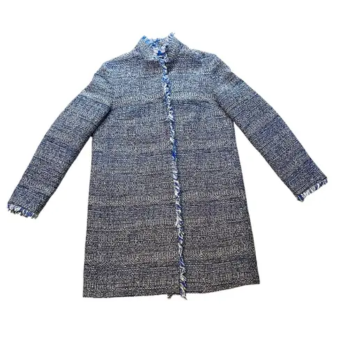 J. McLaughlin  “Walden” Long Line Coat in Denim Tweed, Sz S