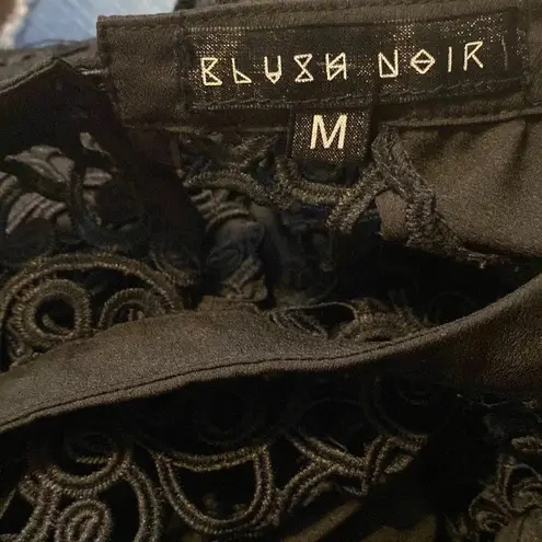 Blush Noir - Black Crochet Back Jumpsuit - Medium