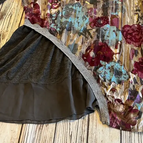 Unique Ali Miles Soft Lightweight Artsy Sweater Floral & Gray Women XL Pullover - Image 9