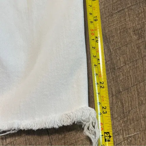 Calvin Klein Jeans Calvin Klein White Capri Jeans Womens Size 8 Raw Hem Distressed Frayed Cropped
