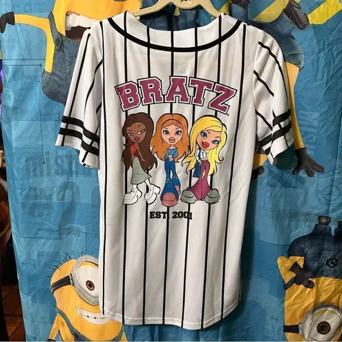 Bratz doll Jersey Top Baseball shirt L White Size L