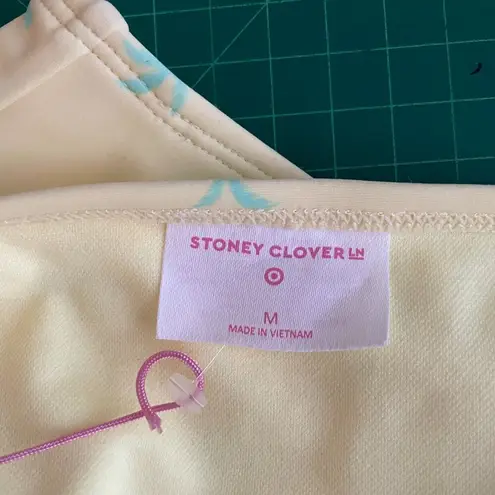 Stoney Clover Lane x Target Women M Yellow Palm Tree Bikini Bottom High Leg