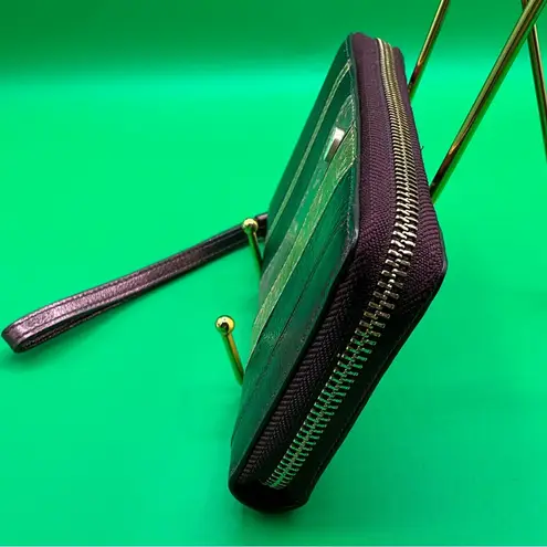 Radley London A Rare Beautiful Metallic Striped Leather Zip Wristlet Wallet