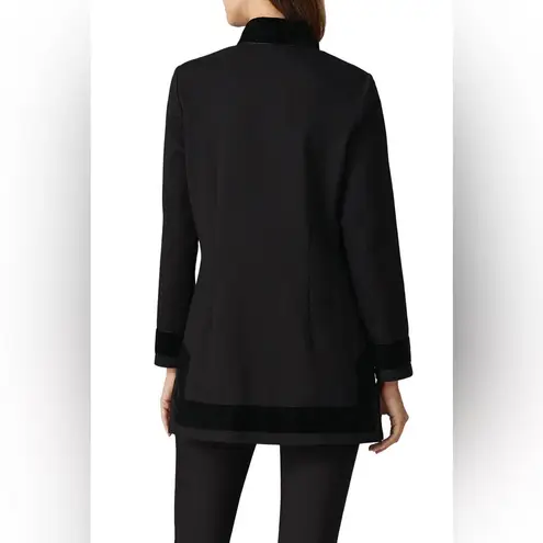 Sail To Sable Black Long Sleeve Tunic Top Size Medium Witchy Whimsygoth Velvet