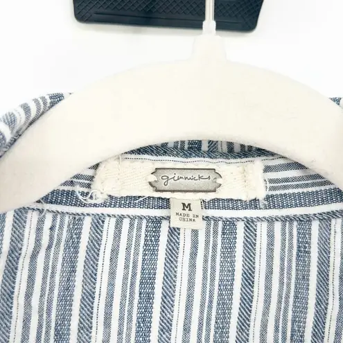 Gimmicks by BKE Gimmicks BKE Womens Boho Coastal Striped Lace Long Sleeve Button Up Shirt Size M