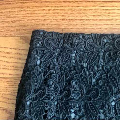 Answer Made in Korea Lace Scalloped Hem Black Pencil Mini Skirt Women’s Size S
