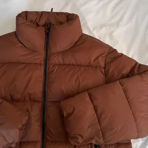 Old Navy waters resistant brown puffer jacket